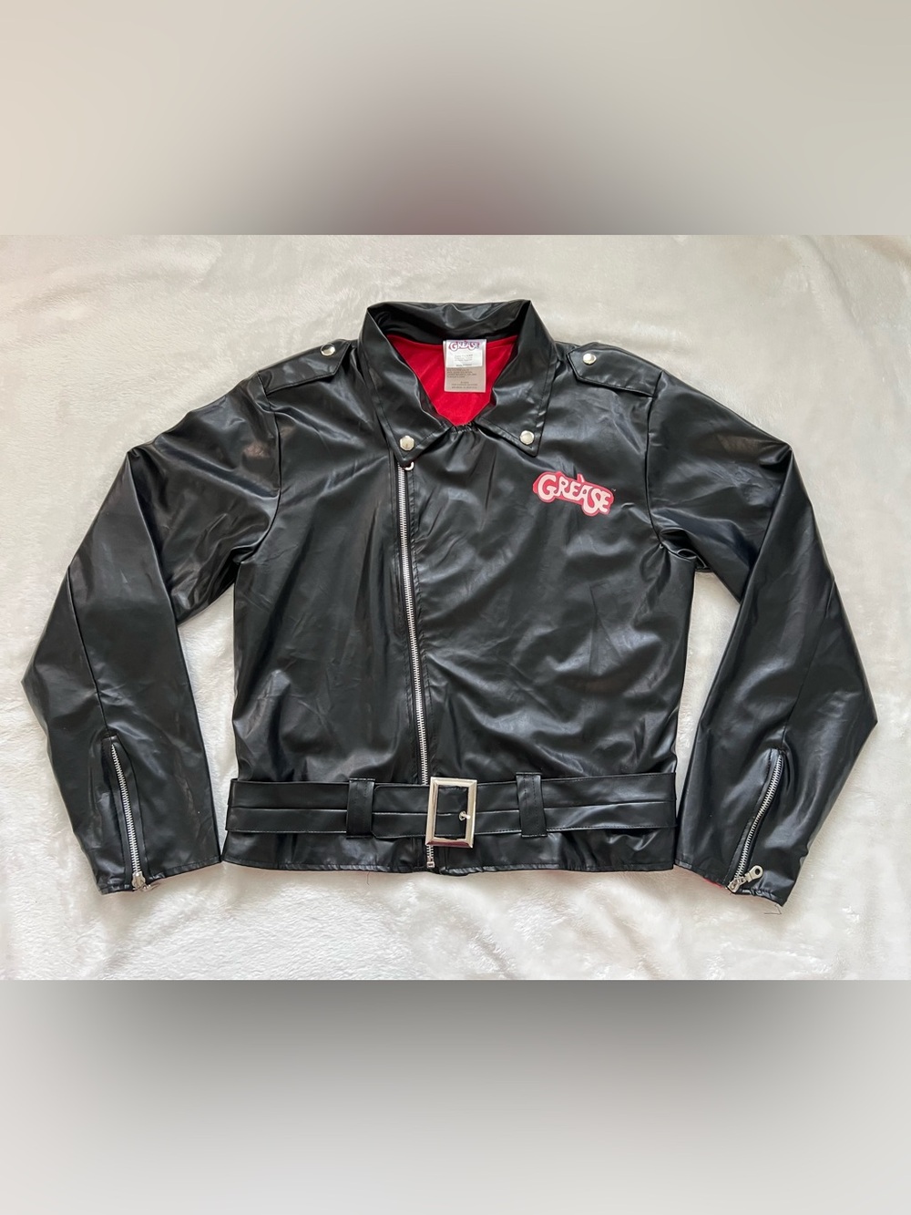 Adult Women’s Deluxe GREASE Bad Sandy Faux Leather Black Jacket Costume/Cosplay